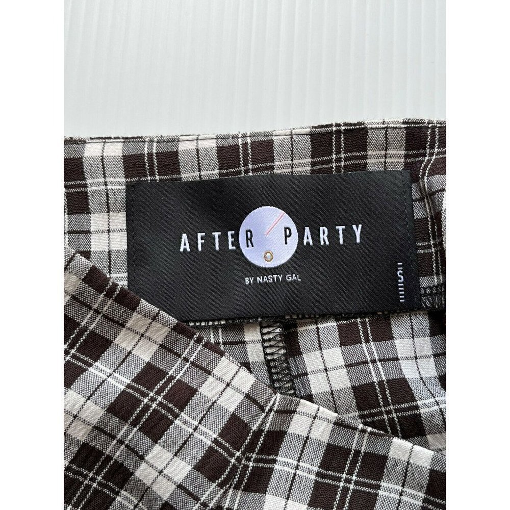After Party Vintage Womens Black Plaids Flutter High Waisted Shorts Size S - Picture 10 of 12